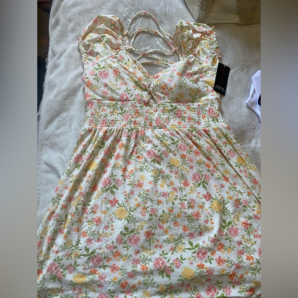 Walmart cottagecore dress puffy sleeves nwt